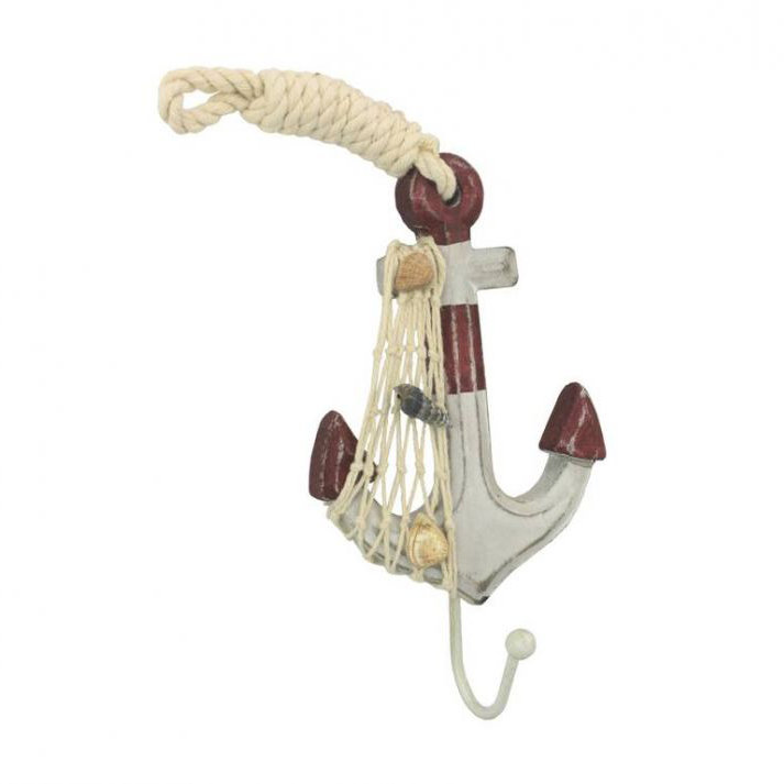 Longwell Handmade Coastal Transportation Wall Decor on Wood, Red/White
