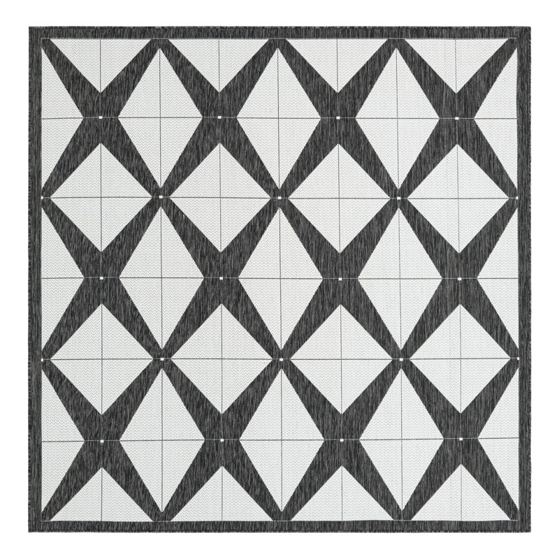 Geometric Indoor / Outdoor Rug, Square 7'10"