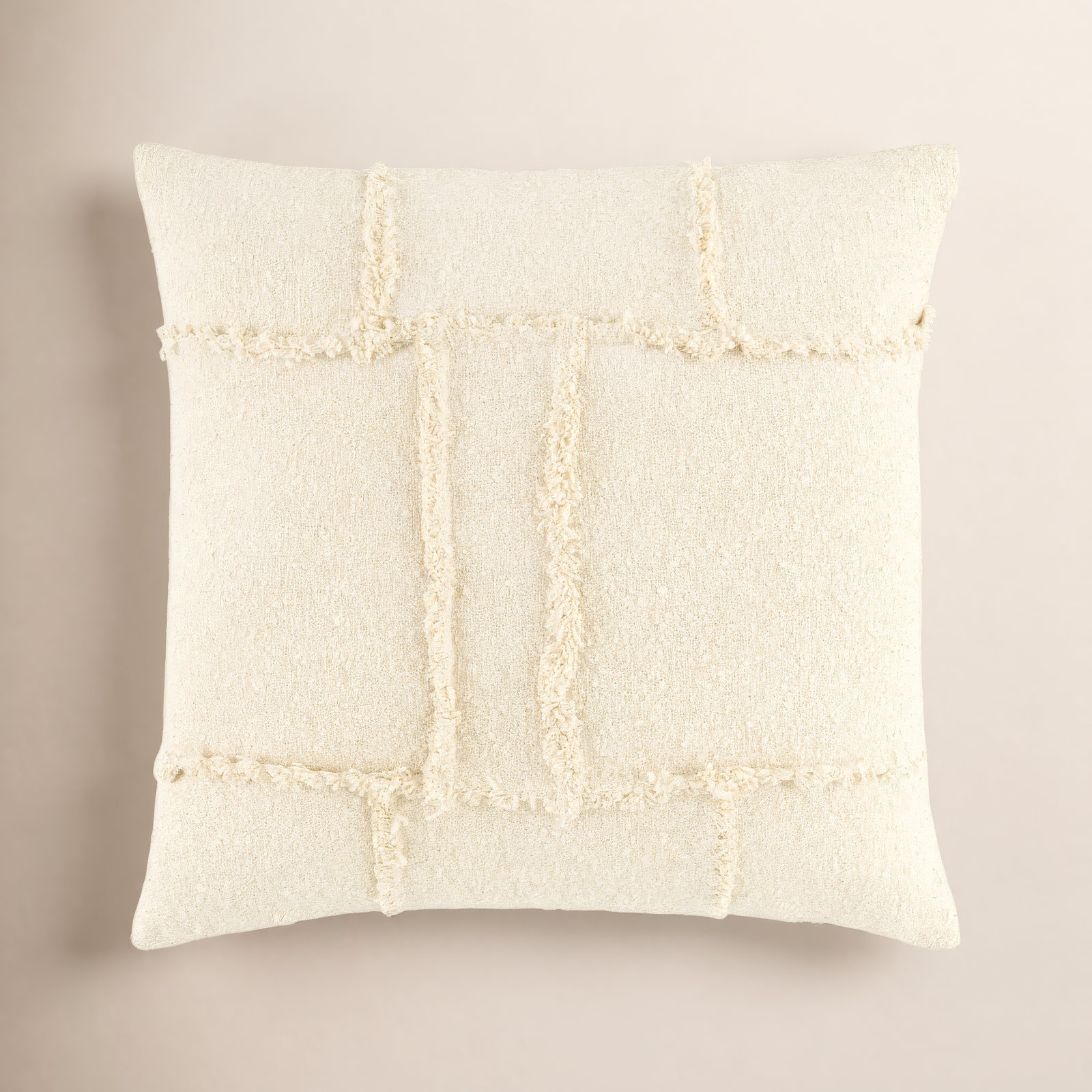 Yulara Accent Pillow Cover & Insert, Pillow Cover Only - No Insert, Ivory, Rectangle 13"H x 20"W