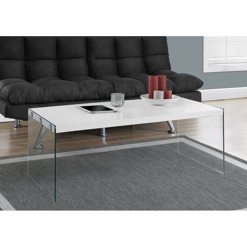 Table basse rectangulaire, Blanc