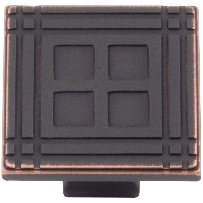 Bouton carré, Bronze vintage