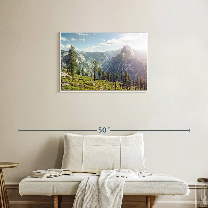 Demi-dôme Yosemite, Cadre flottant blanc, 31 po x 21 po