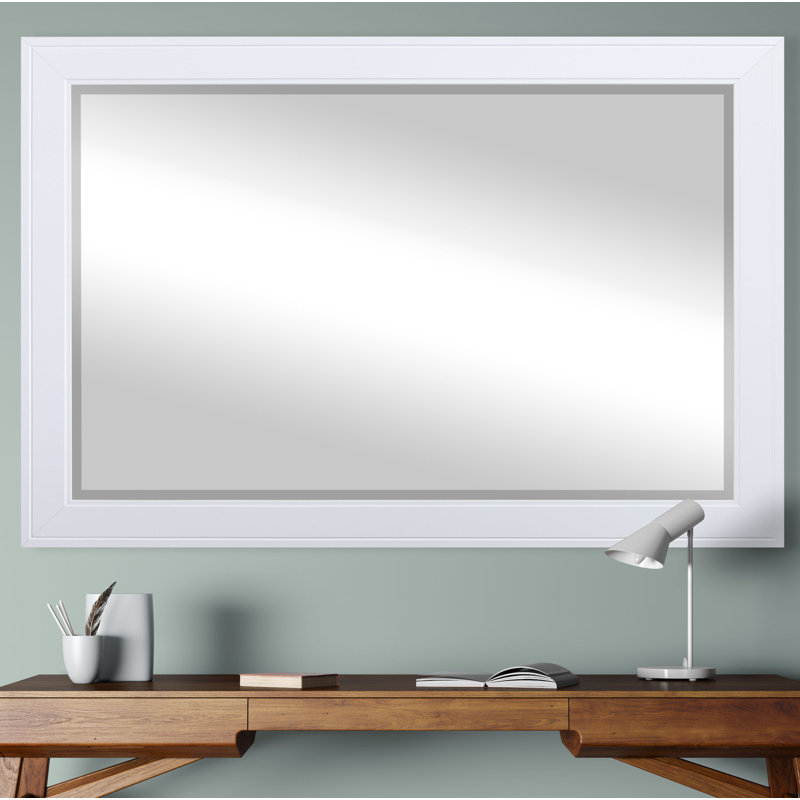 Duval Flat Wall Mirror, White, 36" x 24"