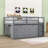 Jahdir 4 Drawers Wood Loft Bed with Retractable Writing Desk-1282171137-1282171136