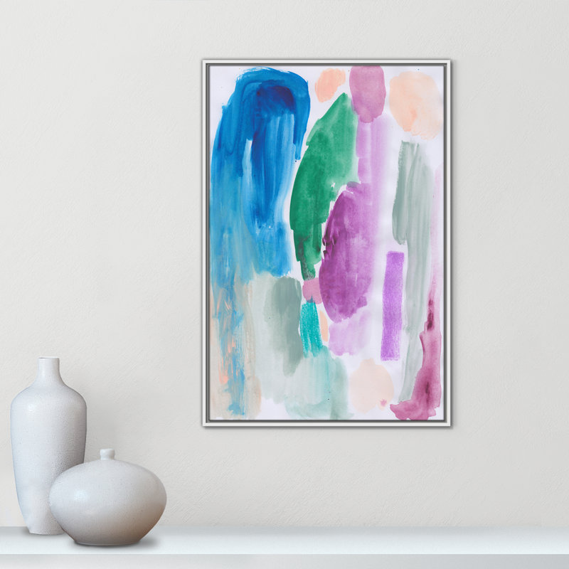 Vivid Space III Print by Bea Dina, Gold Single Picture Framed Paper, White, 35.5" H x 25.5" W x 1.25" D