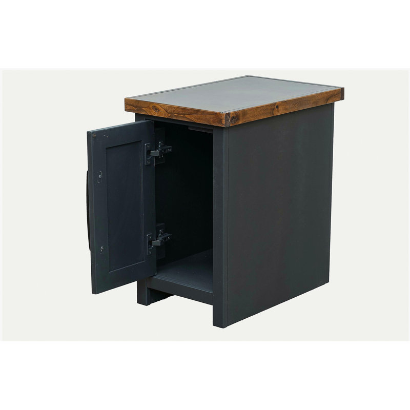 Table de coin de 14 pouces, aucun assemblage requis, pour le salon, Noir