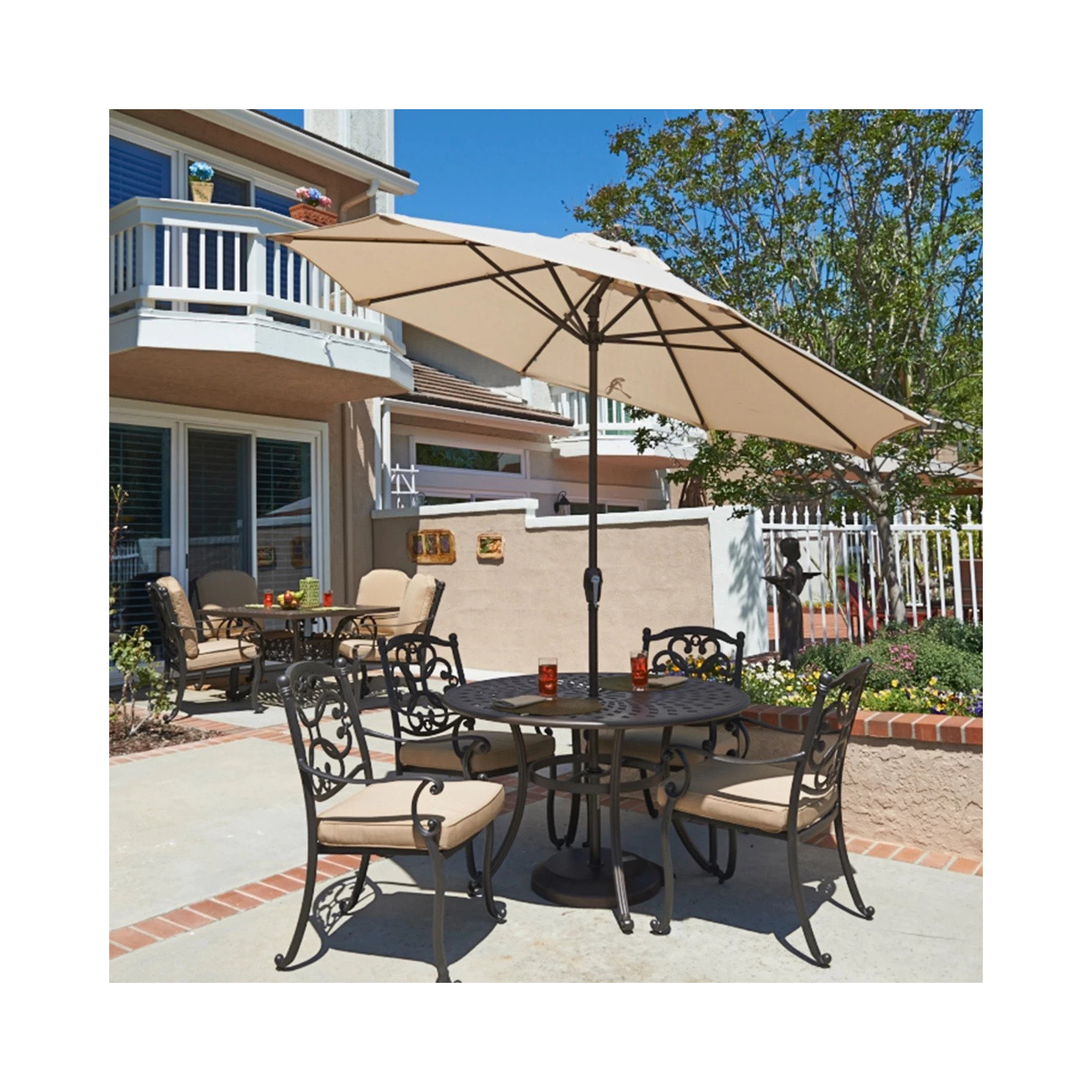Stevie 108'' Outdoor Umbrella, Antique Beige Performance
