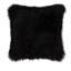 Coussin décoratif noir à simple en peau mouton -60336334-60336332