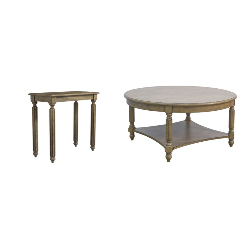 Ensemble de table de salon 2 pièces Locke, Chêne antique