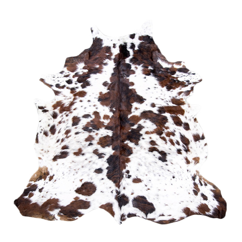 Tapis blanc/brun zone vache Briggs, Nouveauté 6 pi x 7 pi
