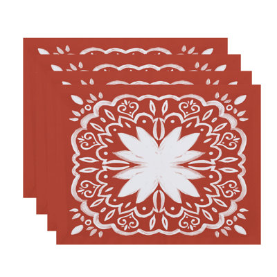 Aeryn Polyester Floral Rectangle Placemat