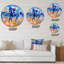 Horloge murale «Blue Horse» au galop au-dessus de la prairie-93601835