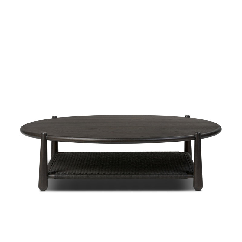 Salvador Coffee Table, Cracked Smoked Black Veneer