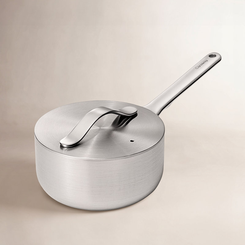 Caraway 3Qt Stainless Steel Saucepan W/ Lid, 1. 75 quarts