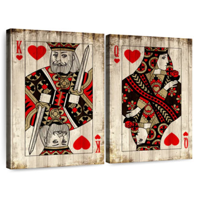 " Wooden King And Queen Of Hearts " by AppleWood Designs