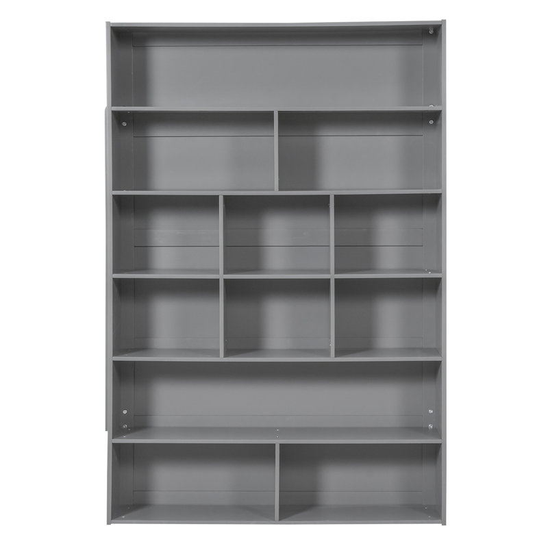 Lit superposé simple au-dessus de simple avec 2 tiroirs et armoire à couches multiples, Gris