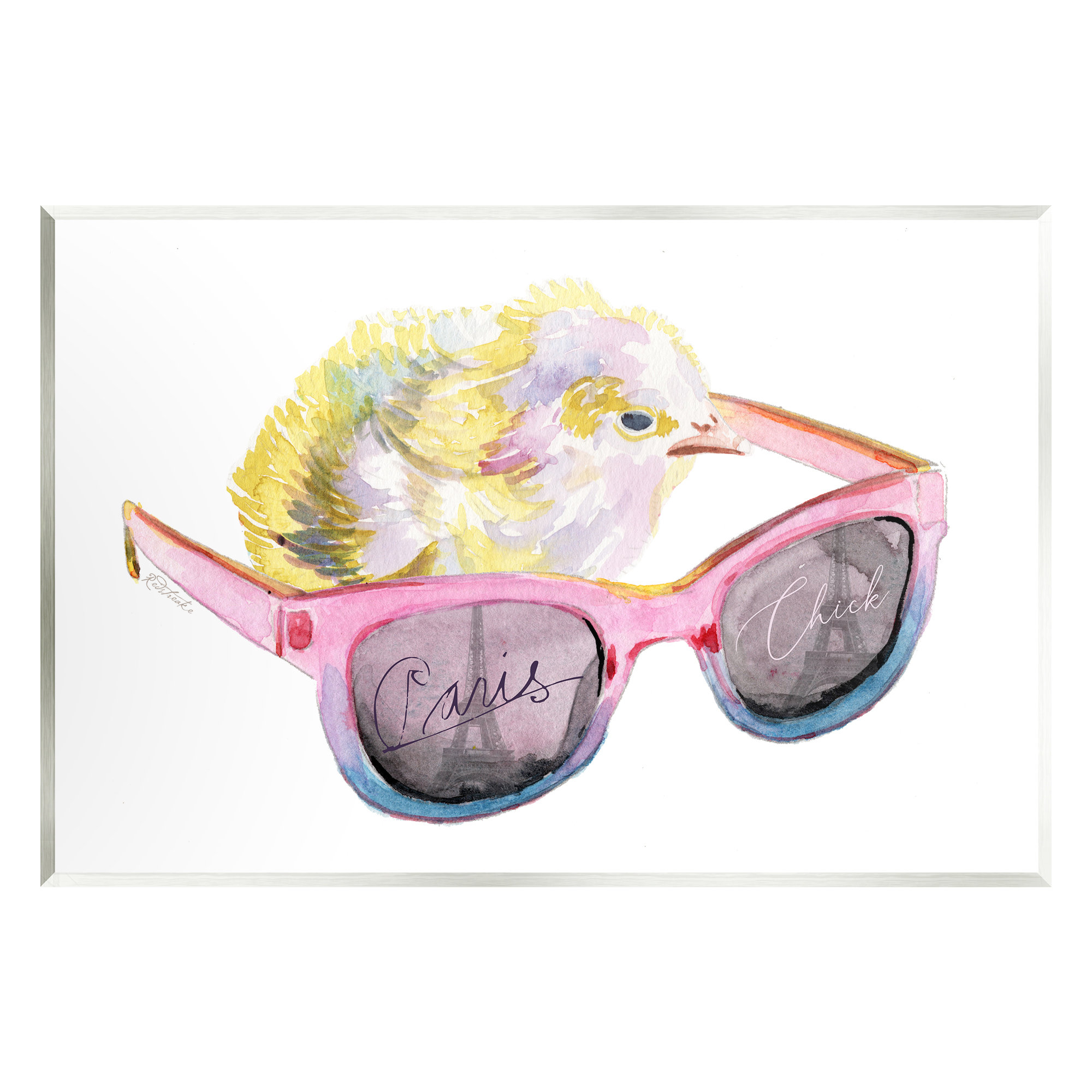 Stupell Industries Paris Chick Glam Sunglasses Fashion On MDF by Jennifer  Redstreake Painting