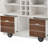 54" Farmhouse Kitchen Island With Drop Leaf, Power Outlet, Kitchen Storage Cart With 2 Doors, 2 Drawers, Rolling Kitchen Island On 4 Large Wheels With Spice Rack For Kitchen, Dining Room-1900848897