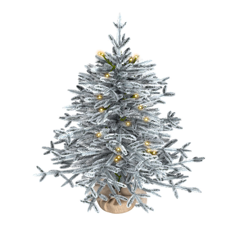Luxury 91.5H Pre-lit Snowy Christmas Tree