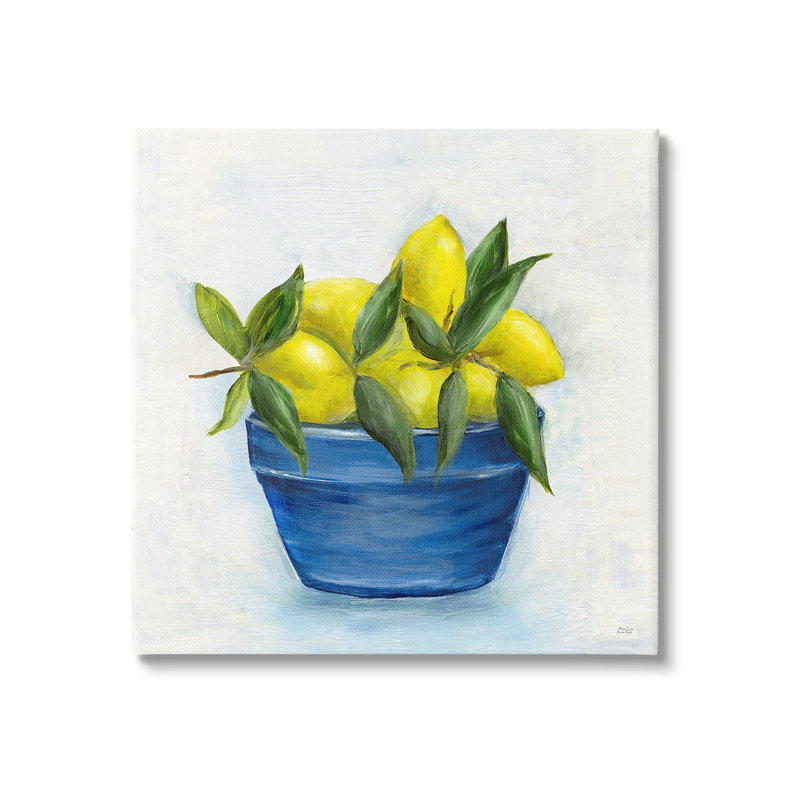 Citrons en campagne, art mural par Marilyn Dunlap, Toile tendue, H 24 po x l 24 po x P 1,5 po