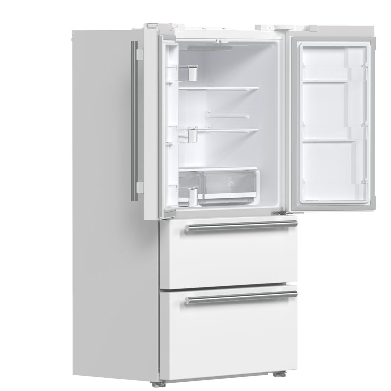 Forno Espresso Moena 36-inch French Door Refrigerator, 19.2 cu.ft with Ice Maker, White