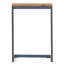 Grande table d'appoint fonctionnelle en fer et en bois de sapin, avec un design en forme de C pour plus de style, 18,17 po de profondeur, 12,79 de largeur, 25,89 po de hauteur combinée,
