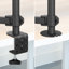 Mount-It Fully Adjustable Laptop & VESA Monitor Desk Mount | Desk Pole Mount Extension | Black