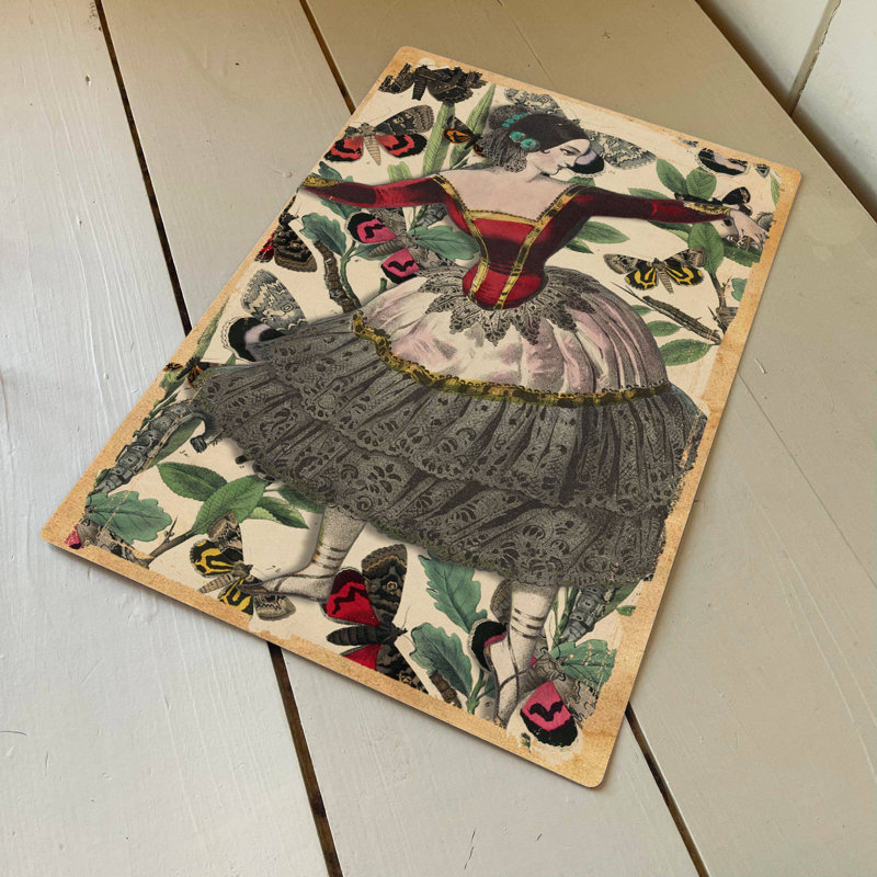 Handmade People Wall Decor on Metal, 40cm H x 28cm W