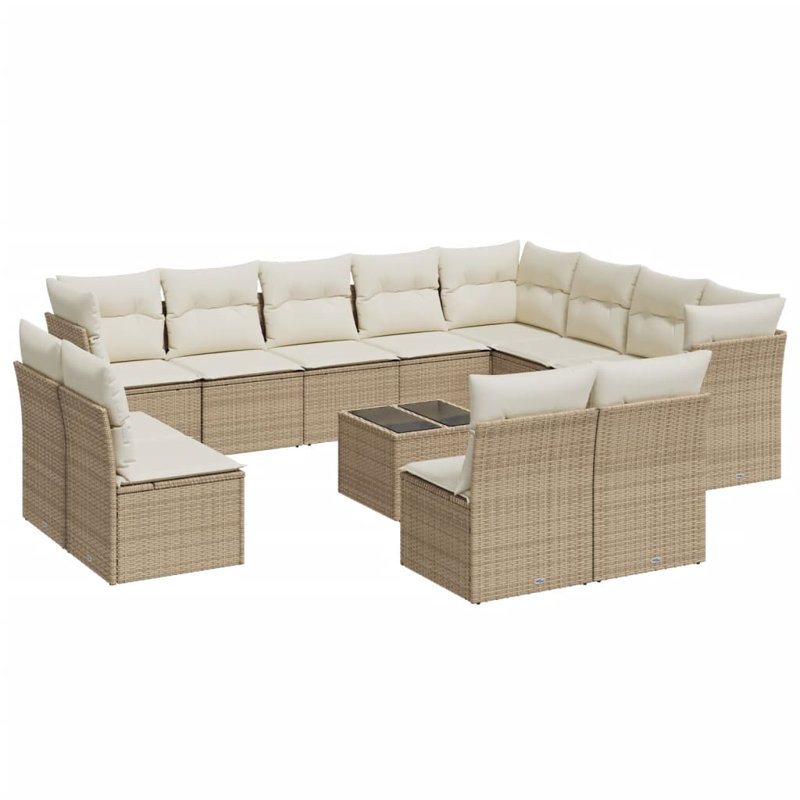  Garden Sofa Set Beige, Cream White