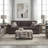 38" Upholstered Rectangular Ottoman - Cigar Fog