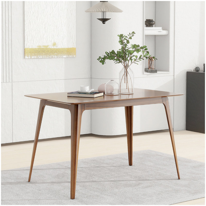 Dining Table Solid Wood Legs, Walnut, Walnut