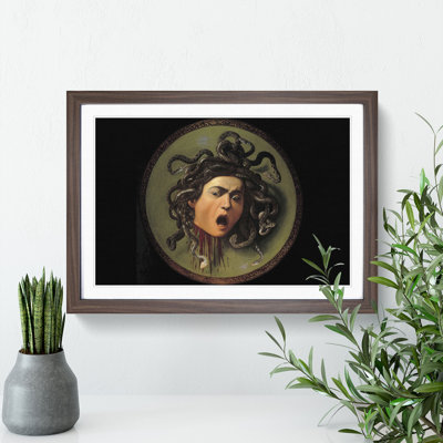 The Head of Medusa by Caravaggio - Framed Print