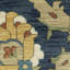 Tapis oriental en polypropylène tissé à la machine en bleu / or / vert Marchia-1020771129