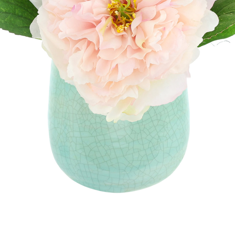 Peonies in Ceramic Vase