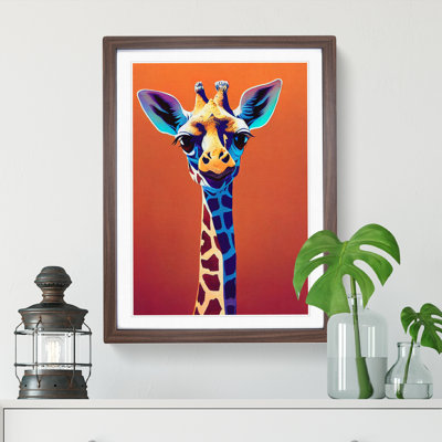 Colourful Giraffe No.1 - Single Picture Frame Painting