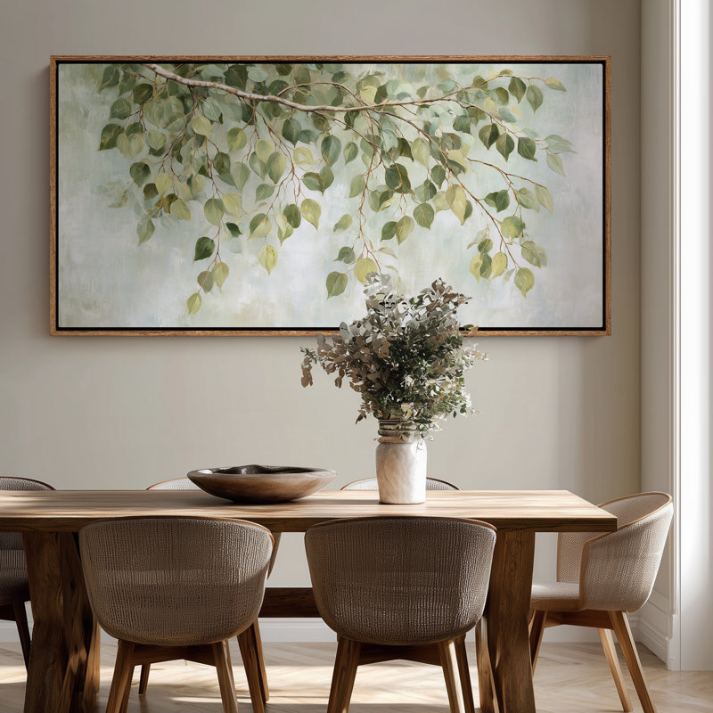 Art mural classique avec fleurs en fleurs, H 30 po x l 60 po, Naturel