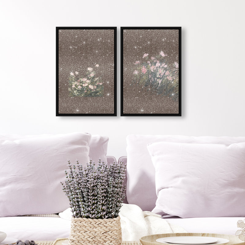 Secret Garden Set Set by Oliver Gal, 11"H x 16"W, Black Floater Frame