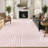 Washable Area Rug Rainbow Striped Non Slip Pink Carpet  for Nursery Baby Room Bedroom -1201304609-1201820036
