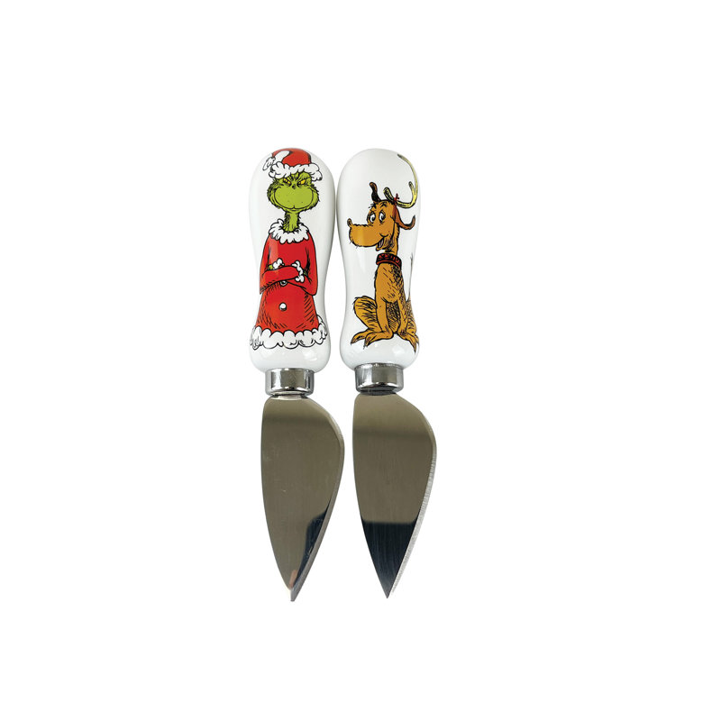 Ensemble d'ustensiles Dr. Seuss Santa Grinch and Max Cheese Spreader 5,59 pouces