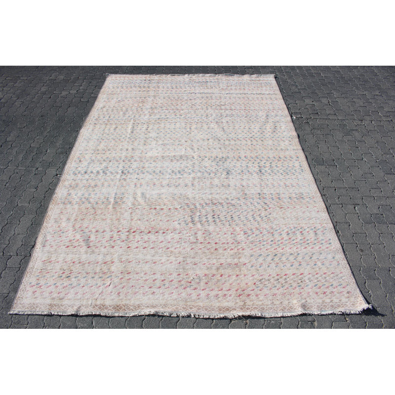Tapis de salon en laine turque rétro - authentique fabriqué à la main en grand format