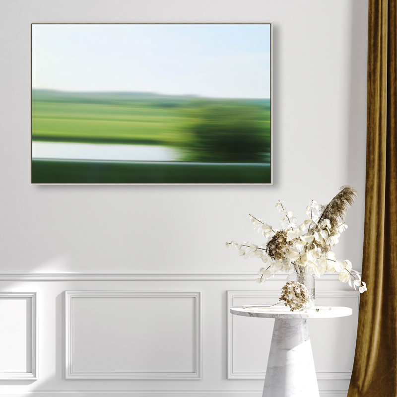 Velocity Meadow I Print by Oliver Gal, 31"H x 46"W, Silver Floater Frame