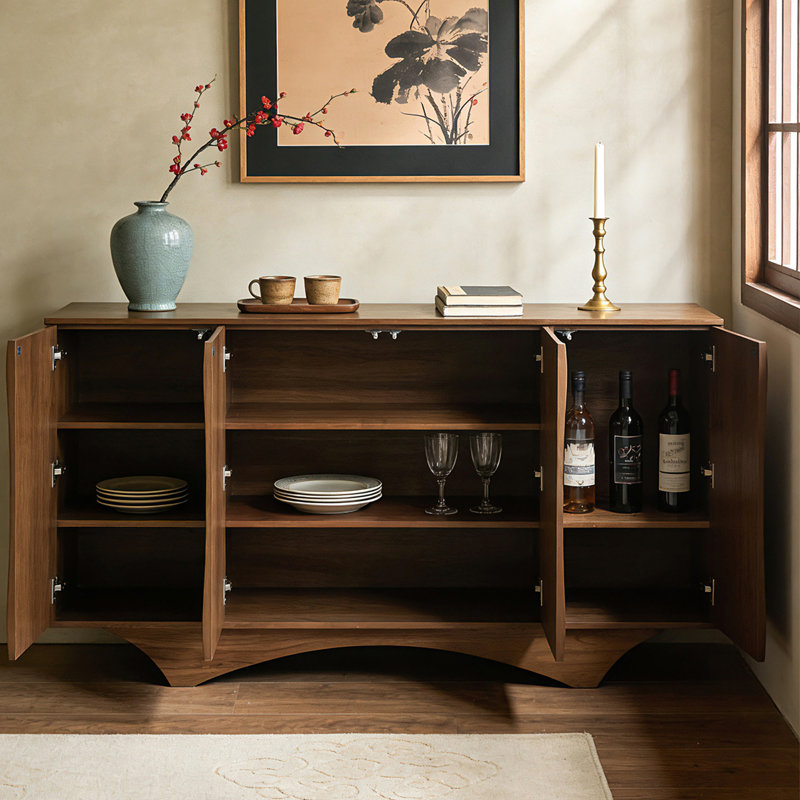 Armoire d'entrée Mid-Century, H 35,4 po x l 55,1 po x P 15,7 po
