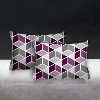 Geometric Outdoor Reversible Throw Pillow