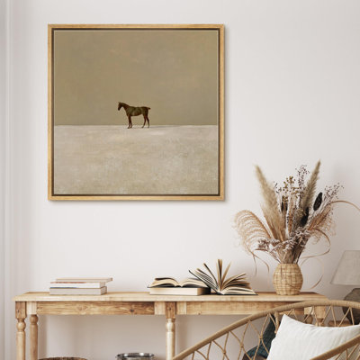 «Lone Horse In Vast», reproduction d'art sur toile