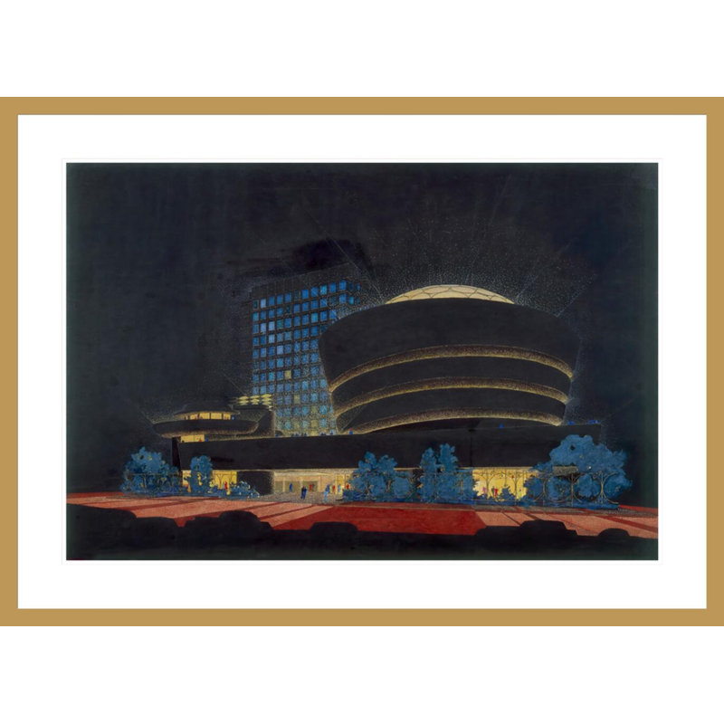 «Solomon R. Guggenheim Museum New York NY» par Frank Lloyd Wright, impression giclée encadrée, H 31,36 po x l 41,5 po