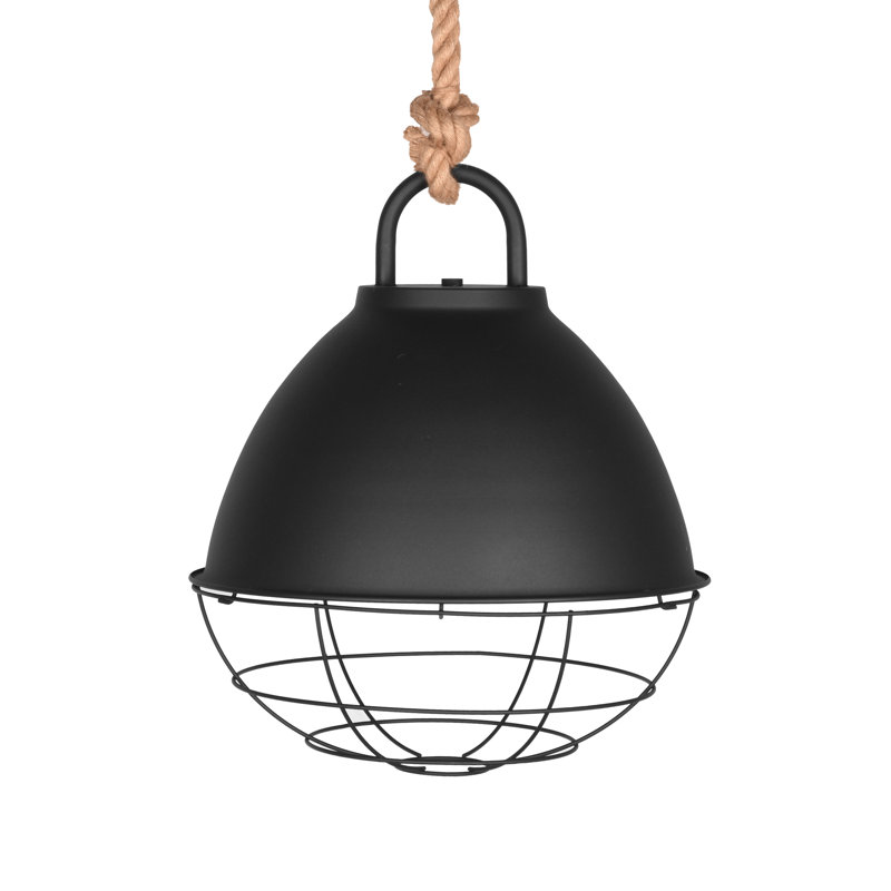 Knox 1 - Light Dome Pendant, Black, 55cm H x 47cm W x 47cm D