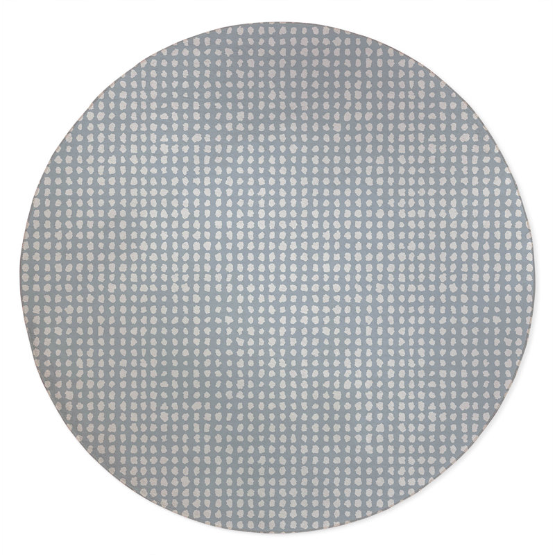 Grunge Row Non-Slip Outdoor Rug, Round 5'