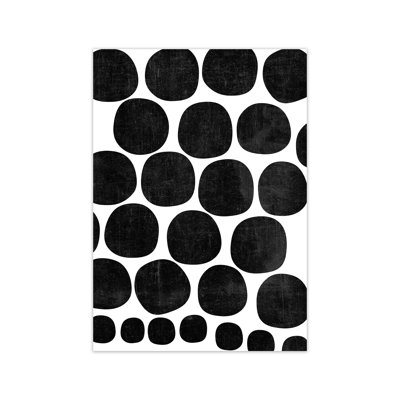 Black Grunge Circles Original - Print