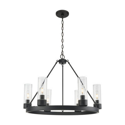 Jaiwan - Lustre 6 lumières avec abat-jour