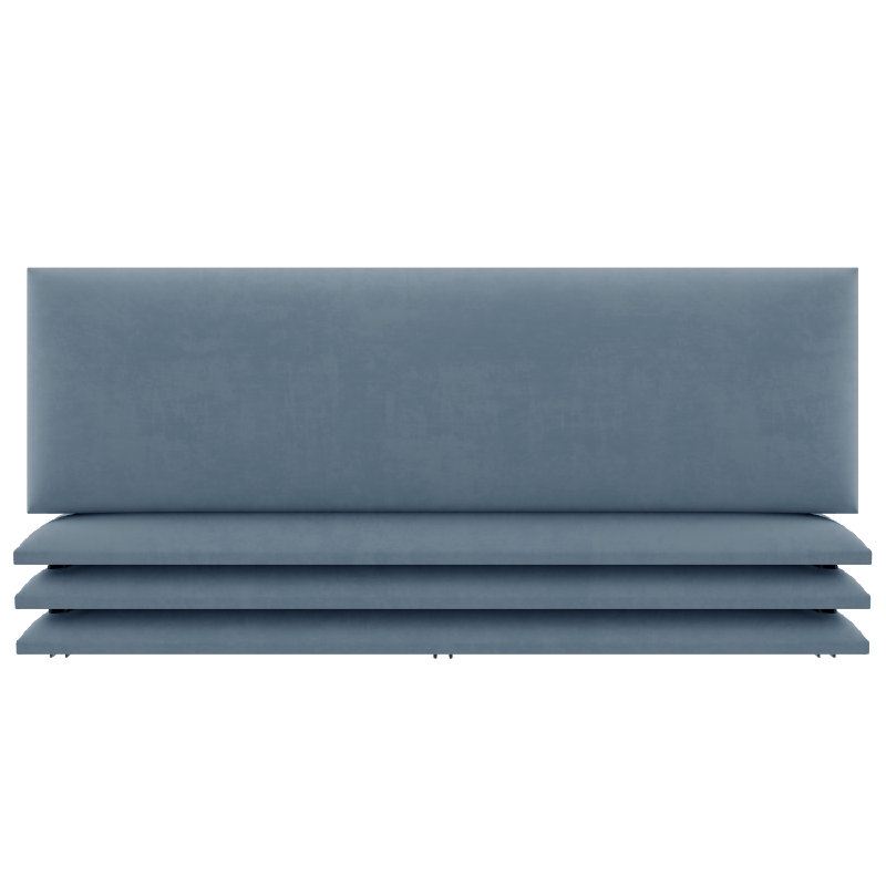 All Upholstered Headboard, Velvet Black, Small